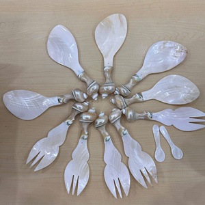 Cuchara de concha marina hecha a mano, cuchara de concha con mango de Caracol de primera calidad, cuchara de concha de madre perla para caviar, elegancia de comedor fina - Product Image 2