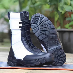Tactical <b>Waterproof</b> Steel Toe Boots Black Lightweight Genuine Leather Winter Outdoor Hiking <b>Shoes</b> - Product Image 6