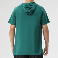 T-shirts pour hommes de haute qualité, conçus sur mesure, en polyester/coton, col rond, manches courtes, coupe régulière, décontractés, respirants, 220g, tissés, unis