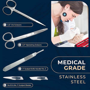 Kit y Set de Disección de Tejidos - El Lenguaje Básico de los Instrumentos Quirúrgicos Manuales de Acero Inoxidable para Estudiantes de Cirugía General por SurgiRight - Product Image 5