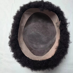 Peluca de Cabello Humano Indio 100%, Estilo Afro, con Ondas Sueltas y Profundas, Resistente al Agua, Base Mono BD - Product Image 1