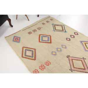 Tapis turc vintage 9,5x4,6 pieds, tapis persan blanc - Product Image 1