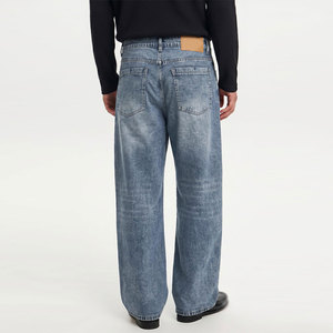 Jeans de travail surdimensionnés pour hommes, pantalons à jambes larges, mode, fournisseur en gros OEM ODM - Product Image 2