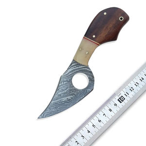 Cuchillo de Hoja Fija de Acero de Damasco Hecho a Mano con Funda de Cuero / Cuchillo de Madera Hecho con Materiales 100% de Alta Calidad, Calidad Económica - Product Image 1