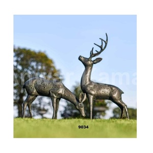 Escultura de ciervo de aluminio plateado resistente de alta calidad, escultura decorativa de jardín para el hogar, patio, parque, decoración de Patio - Product Image 5