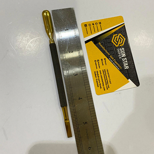 RTS High Quality Stainless Steel Double Head Reusable <b>Nail</b> Cuticle Pusher Durable Manicure/Pedicure Tools with Gold/Black Finish - Product Image 5