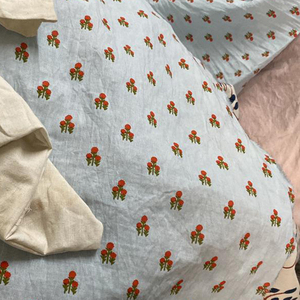 Hoa Thiết Kế Bán Buôn Tay In Chạy Vải Ấn Độ Vải Dệt Bông Váy Mùa Hè Mặc Vải Nhà Sản Xuất Giá - Product Image 2