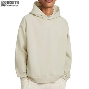 Sudadera con capucha holgada con logotipo personalizado, Sudadera con capucha Boxy Drop Shoulder Oversized Essentials de algodón orgánico, ropa de calle de lujo, Sudadera con capucha - Product Image 3