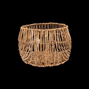 Panier rond en jacinthe d'eau torsadée, tissé à la main, panier de rangement, vente en gros, écologique, fabriqué au Vietnam - Product Image 2