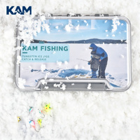 Kit de 21 leurres de pêche sur glace en tungstène, toutes couleurs phosphorescentes, avec hameçons Hayabusa pour la perche, le crappie, la truite et le panfish