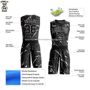 Personnalisez votre uniforme de basket-ball avec votre logo, conçu pour évacuer la transpiration et garder les joueurs au frais et au sec pendant les matchs intenses. - Product Image 6