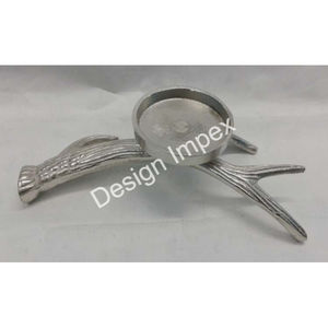 Porte-bougie décoratif en aluminium au design bois de cerf pour bougeoir, artisanat métallique, décoration de Noël, support de bougie, prix abordable - Product Image 5