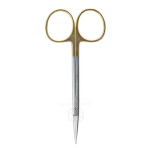 Tijeras Dentales Rectas Manuales de Acero Inoxidable de 115 mm, Chapadas en Oro |   Herramientas Quirúrgicas de Alta Calidad con Certificación CE para - Product Image 3