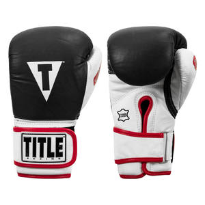 Gants de boxe World Bag en cuir de vachette, sangle de poignet réglable à scratch, entraînement MMA, tailles 10oz 14oz 16oz, personnalisables - Product Image 1