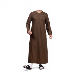 Vente chaude vêtements islamiques pour le Festival Jubba Pakistan manches longues avec pantalon Abaya musulman Thobe hommes vêtements islamiques robe - Product Image 5