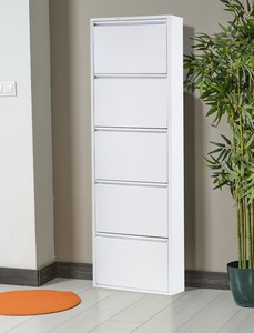 Alv-5005 Elegant 5-Layer Extendable Modern Stainless Steel Shoe Rack Waterproof Dustproof Space-Saving Storage Solution Kayseri - Product Image 5
