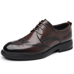 Zapatos de negocios de cuero para hombre, calzado formal clásico de estilo sencillo que combina con todo, cómodo para reuniones de oficina, zapatos de vestir - Product Image 4