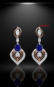 Conjunto de Regalo de Compromiso de Boda Estilo Coreano Romántico, Acero Inoxidable, Chapado en Oro de 14K, Cristal, Collar y Aretes con Pedrería - Product Image 2