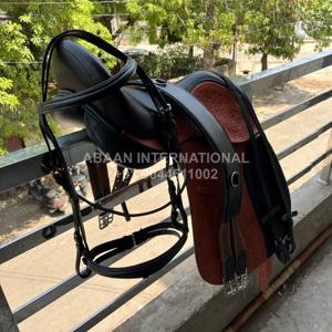 Premium Equestrian Gear Handcrafted Jumping <b>Saddle</b> Set Full Leather with Plastic Tree Matching Accessories Direct From India - Product Image 4