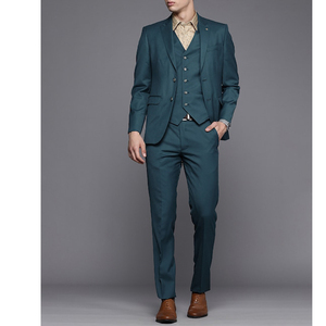 Trajes de cuello mandarín para hombre, forro Formal de 3 piezas, abrigo de vestir azul real, traje oficial de lujo para hombre, traje de boda de 3 piezas para hombre - Product Image 6