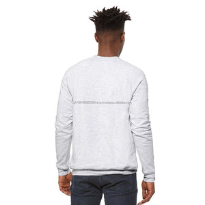 Bella + Toile Hommes Éponge Polaire Raglan Crewneck 100% Coton Sweat - Product Image 2