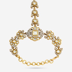 Bijoux ethniques authentiques pour femme, sertis de fleurs, style Kundan Hathpan, pour mariage, collection culturelle - Product Image 4