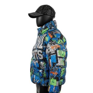 Veste bouffante pour femmes 380 GSM Polyester Tissu multicolore Street Style Print Logo personnalisé Sérigraphie Vestes bouffantes pour femmes - Product Image 3