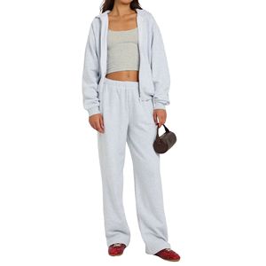 Sweat à capuche surdimensionné pour femme, lavage à l'acide, doublé, fermeture éclair, style Y2K, coupe ample, molleton lourd, épaules tombantes, streetwear, haut OEM - Product Image 2