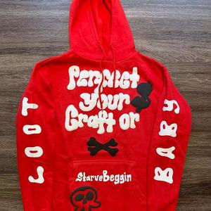 Sudadera con capucha con estampado de soplo 3D con logotipo privado personalizado de fábrica al por mayor, Sudadera con capucha recortada con dobladillo crudo y borde cortado de lana de algodón para hombre - Product Image 1