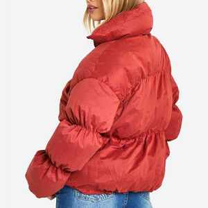 OEM High Quality Womens Puffer Jacket Breathable and New Design For Winter Use Plus Size <b>Zipper</b> Closure Short Length - Product Image 3