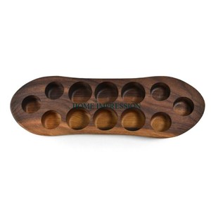 Porte-verre à liqueur Barware Vaisselle en forme de rectangle en bois faite à la main Porte-verre à eau et support de qualité supérieure à un prix abordable - Product Image 3