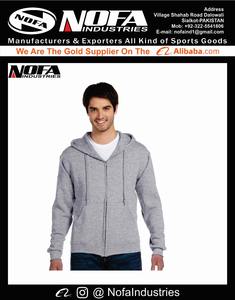 เสื้อสวมศีรษะสำหรับออกกำลังกายเสื้อสเวตเตอร์หนาสำหรับยิมฟิตเนสแบบมีกระเป๋ามีซิป100% ผ้าคอตตอนปักโลโก้ได้ตามต้องการ - Product Image 6