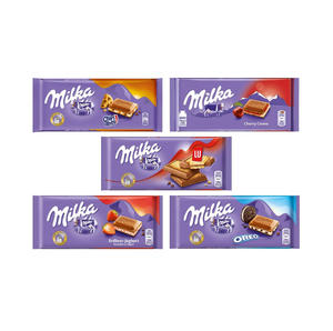 Auténtico chocolate con leche alpina Milka hecho con 100% leche alpina para un sabor cremoso en barras de 100g y 300g, suministro al por mayor. - Product Image 1