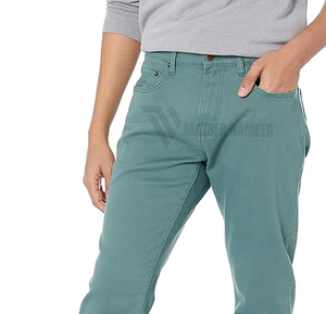 Pantalon en denim personnalisé en gros Jeans décontractés de haute qualité Jeans de couleur unie pour hommes au meilleur prix - Product Image 3