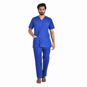 Conjuntos de uniformes médicos para hombres y mujeres con cuello levantado de enfermera personalizados al por mayor conjuntos de uniformes médicos de manga corta para enfermería - Product Image 3