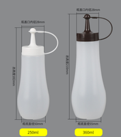 Bouteille Distributrice de Sauce en Plastique de Qualité Alimentaire Fournie Directement par le Fabricant – Pot à Sauce Tomate Salade 360ml