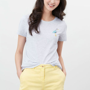 Camiseta de Verano para Mujer, 100% Algodón, de Alta Calidad, Transpirable, de Secado Rápido, Informal, de Manga Corta, Venta al por Mayor - Product Image 1