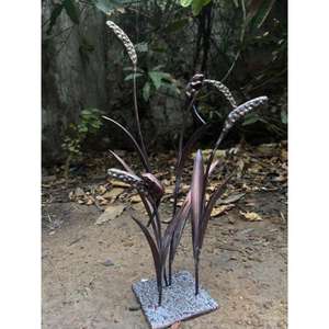 Sculpture décorative en fonte d'oiseaux de roseaux pour jardin, pelouse, décoration de ferme et fournitures - Product Image 2