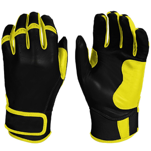 Gants de frappe pour baseball, softball et tee-ball, super adhérence, cuir PU, ambidextres, fermeture auto-agrippante, plusieurs tailles (5) + 5 couleurs disponibles - Product Image 1