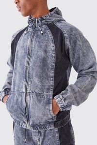 Vente en gros Décontracté Acide Lavage Lourd Personnalisé Manches Longues Poches Avant Sweat à Capuche Surdimensionné Sweat à Capuche Acid Wash Hoodies pour Hommes - Product Image 4