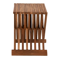 Table basse pliante en teck traditionnel, écologique, imperméable, table d'appoint extérieure légère, table de bistrot pour patio, mobilier de maison