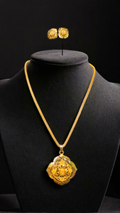 ซื้อชุดต่างหูสร้อยคอพร้อม22Ct ชุดต่างหูสร้อยคอดีไซน์พรีเมียมชุดเครื่องประดับสำหรับผู้หญิง - Product Image 3