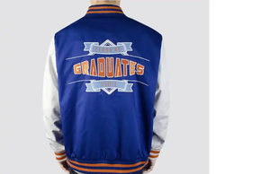 Veste universitaire pour hommes grande taille, broderie de logo personnalisée, laine/polyester, veste décontractée d'hiver, vente en gros - Product Image 2