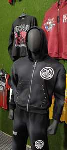 Skeleton Vibe Hoodie Jogger Combo Chándal negro/Sudadera con capucha y conjunto de Jogger" - Product Image 4