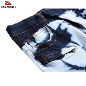 Jeans de Mezclilla para Hombre, Corte Recto, Ajuste Regular, Impermeables, Transpirables, Ecológicos, Resistentes, Lavado Nieve, Elásticos, con Logotipo Personalizado, Estilo Hip Hop, Color Sólido - Product Image 3