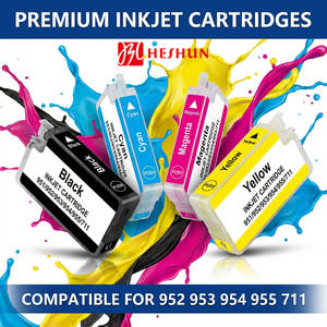 Cartucho de Tinta Recargable HESHUN 952XL/953XL/954XL/955XL con Chip ARC, Repuesto <span class=keywords><strong>para</strong></span> <span class=keywords><strong>HP</strong></span> OfficeJet 953 <span class=keywords><strong>954</strong></span> 955 952 XL - Product Image 2