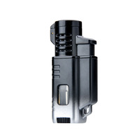 Briquet torche à 3 flammes de haute qualité pour cigare Briquet torche en métal coupe-vent