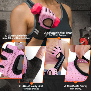 Guantes de fitness de medio Dedo de alta resistencia, Material duradero para levantamiento de pesas, protección para gimnasio, guantes de fitness, tarifa al por mayor - Product Image 4