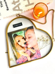 Superior Quality Decorative <b>Heart</b> Shape Brass Glass Floating Wall <b>Frame</b> for Home and Wedding Decor - Product Image 6