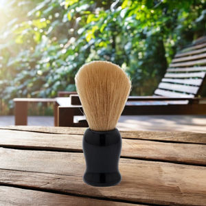 Blaireau de rasage perlé pour hommes, cheveux synthétiques avec manche en résine pour un rasage lisse de la barbe - Product Image 1